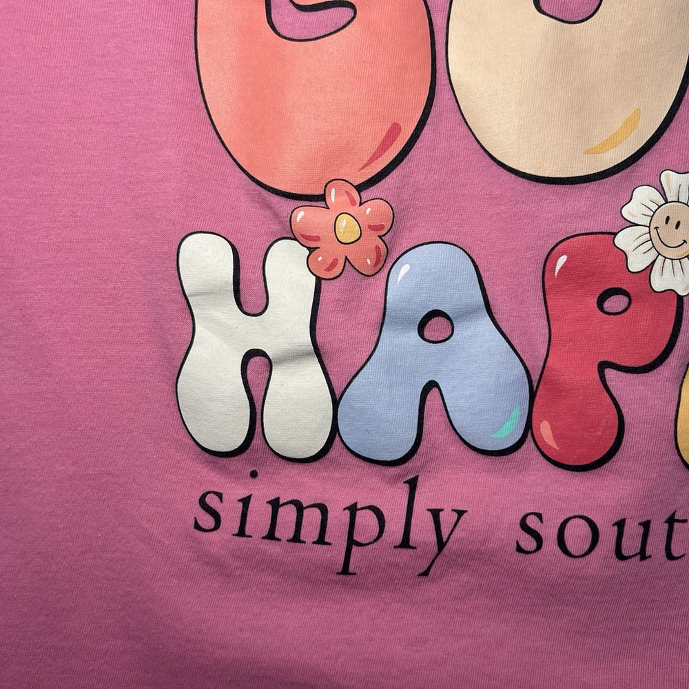 Simply Southern Short Sleeve T Shirt God’s Plan My Plan Pink Woman’s Small - Picture 10 of 14